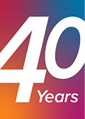 Logotipo de Maptek 40 años.