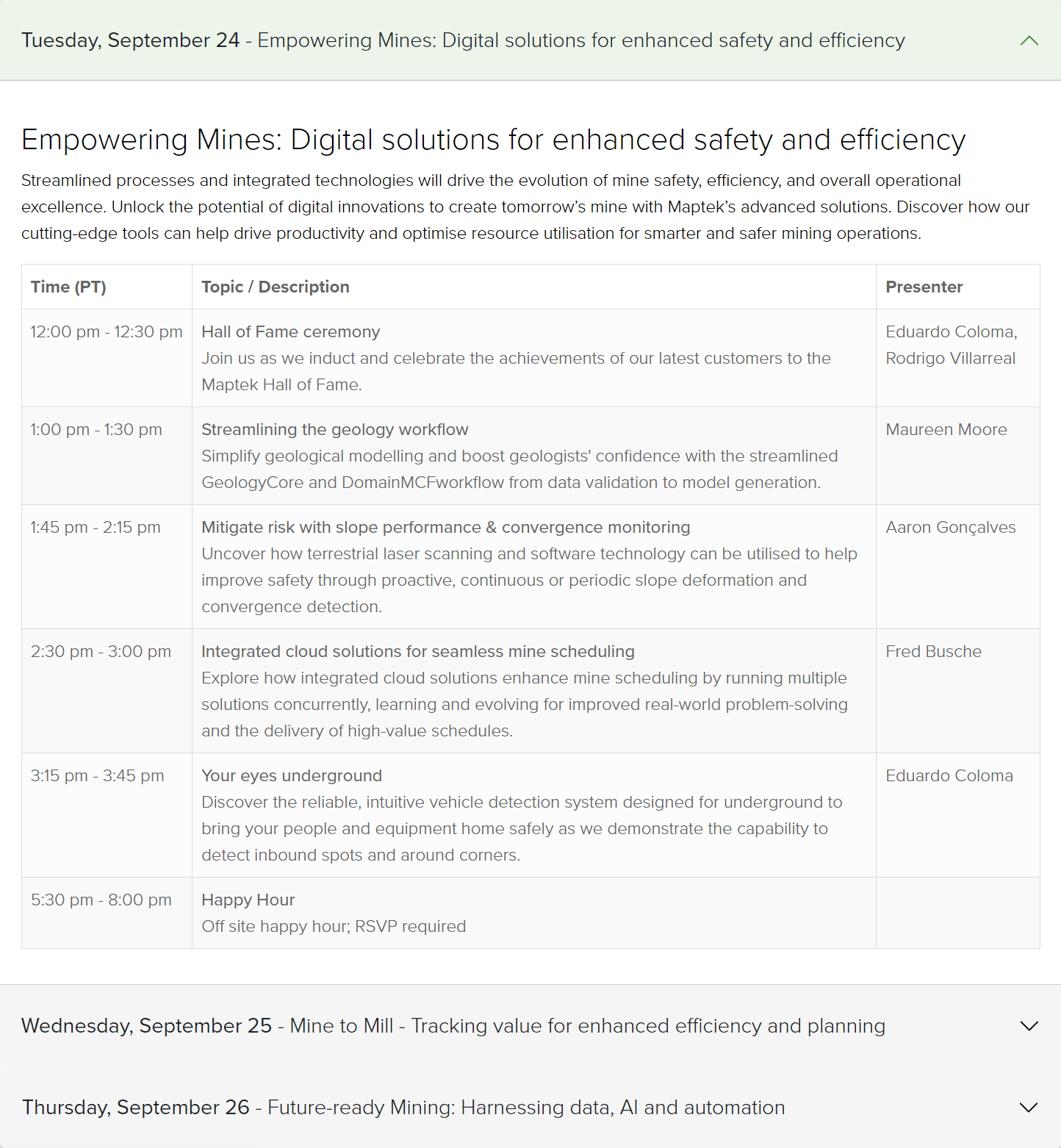 Course Program