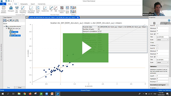 A still of the Validation for Grade Control block models webinar.