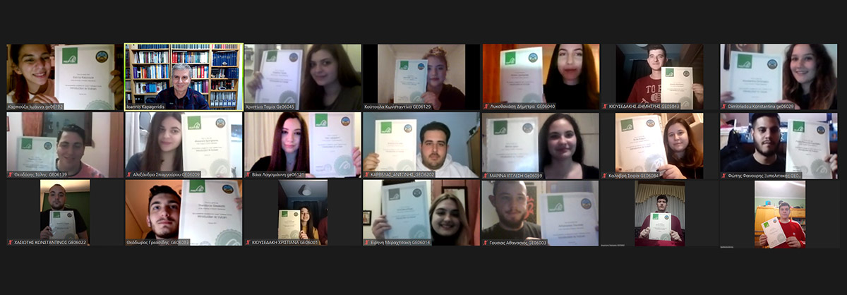 A bright moment for Department of Mineral Resources Engineering and Mining Informatics students  who have successfully completed the course, holding their Maptek Vulcan training certificates in one of the virtual classrooms.