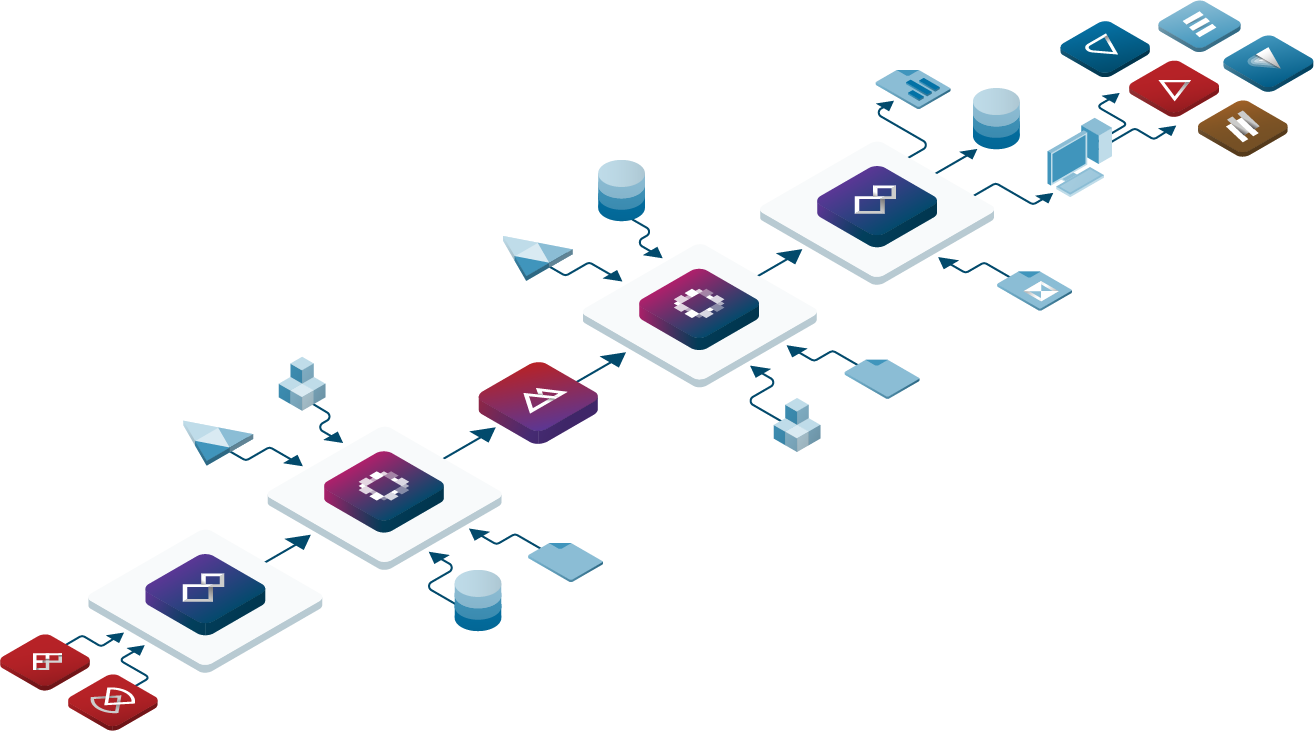 Illustrative diagram of connected mining workflows