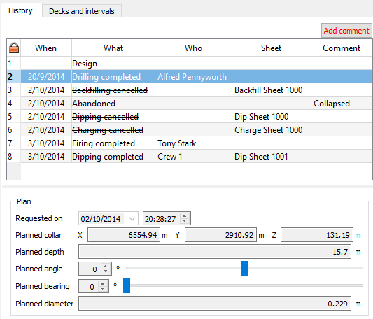 Blastlogic hole analysis