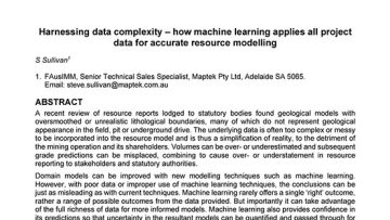 Maptek - Machine learning assisted domain modelling