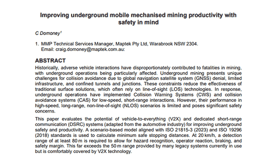 Underground vehicle detection